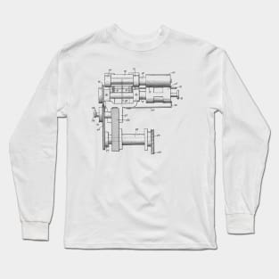 Manufacture for use of labels for bottles Vintage Patent Hand Drawing Long Sleeve T-Shirt